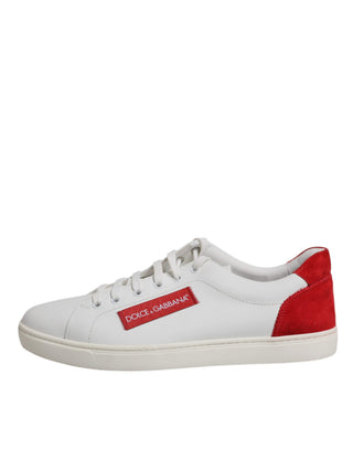 Zapatillas bajas de cuero de gamuza blanca