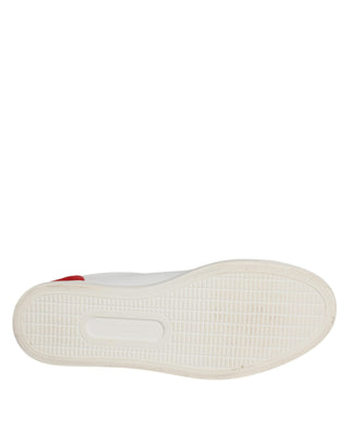 Zapatillas bajas de cuero de gamuza blanca