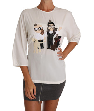 Camiseta de seda blanca #dgfamily