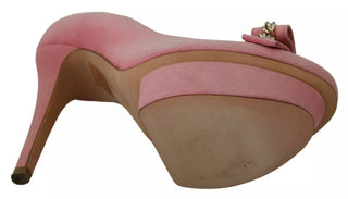 Pinke Schleifen-Stiletto-Absatzschuhe