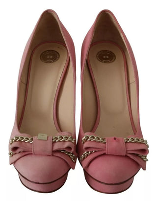 Pinke Schleifen-Stiletto-Absatzschuhe