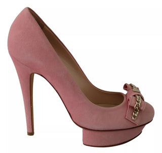 Pinke Schleifen-Stiletto-Absatzschuhe