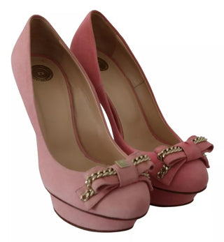 Pinke Schleifen-Stiletto-Absatzschuhe