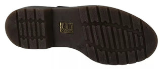Dark Brown Leather Elastic Strap Shoes