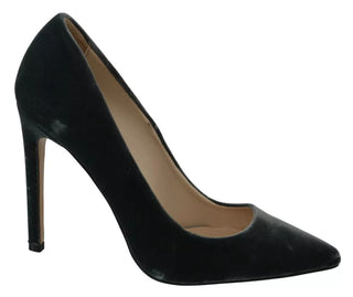 Graues Samtkleid Pumps