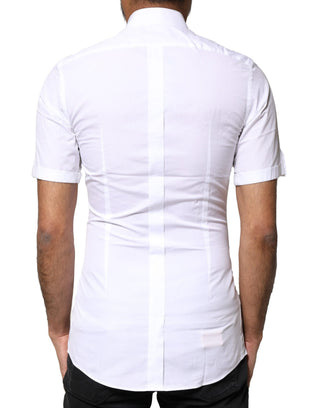 Weißes GOLD Knopfleisten Freizeit Herren Polo-Shirt