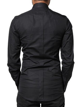 Black Love Embroidery GOLD Formal Dress Shirt