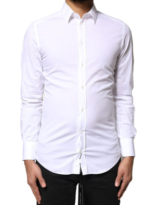 White GOLD Cotton Long Sleeves Dress Shirt