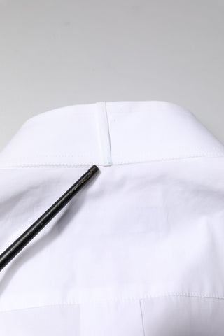 White GOLD Cotton Poplin Bib Formal Men Dress Shirt