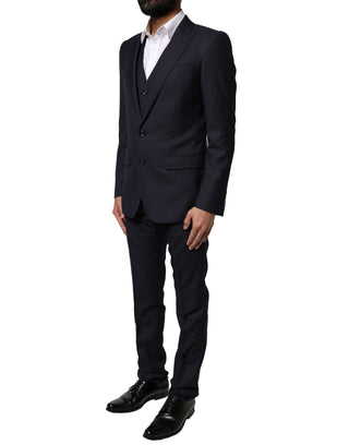 Traje formal de 3 piezas MARTINI fantasía negra