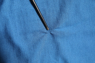 Blue Cashmere Crown V-neck Pullover Sweater