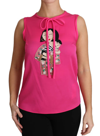 Pink Familie Seidentank Mama Bluse Oberteil Hemd