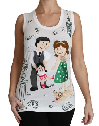 Camisa sin mangas de algodón blanca #dgfamily