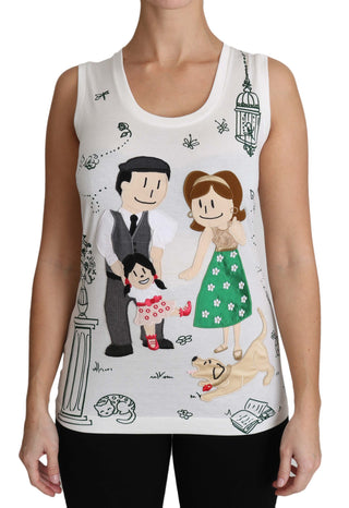 Camisa sin mangas de algodón blanca #dgfamily