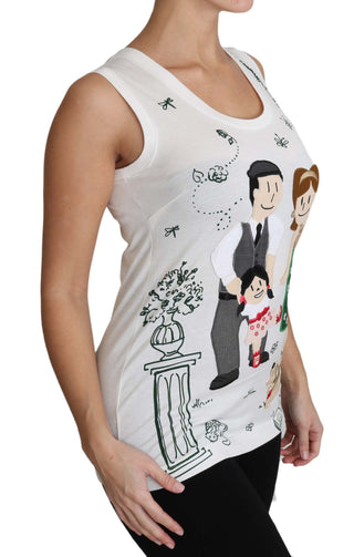 Camisa sin mangas de algodón blanca #dgfamily