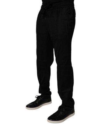 Schwarze Jogginghose aus Wolle