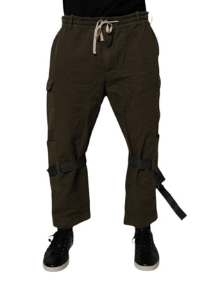 Braune Cargohose aus Baumwoll-Stretch