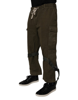 Braune Cargohose aus Baumwoll-Stretch