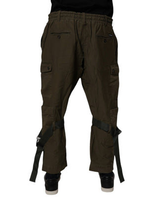 Braune Cargohose aus Baumwoll-Stretch
