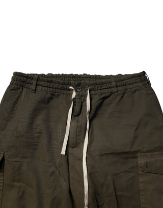 Braune Cargohose aus Baumwoll-Stretch