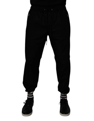 Pantalones jogger de algodón negro para hombre
