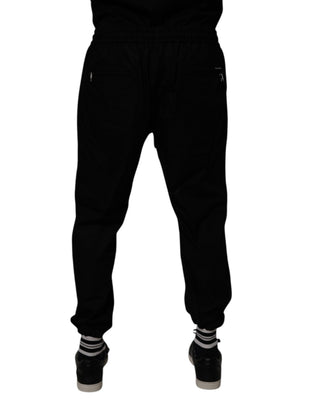Pantalones jogger de algodón negro para hombre