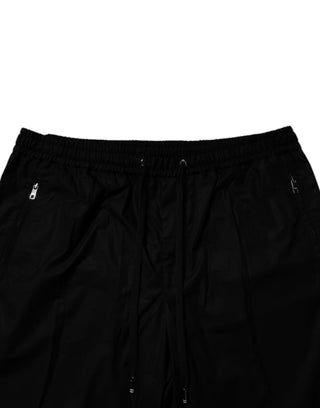 Pantalones jogger de algodón negro para hombre