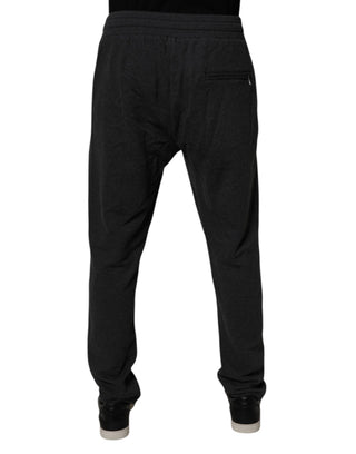 Pantalones jogger grises con logo de algodón gris oscuro