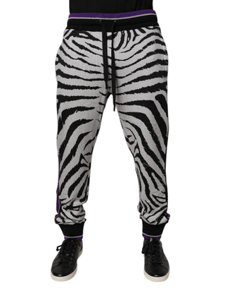 Schwarz Weiß Zebra Herren Jogginghose Sweatpants Hose