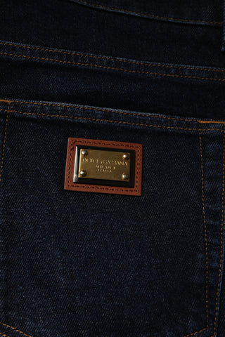 Dark Blue Cotton Stretch Skinny Denim Jeans