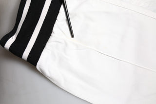 Weiße Baumwoll-Jogger Cargo Skinny-Hose
