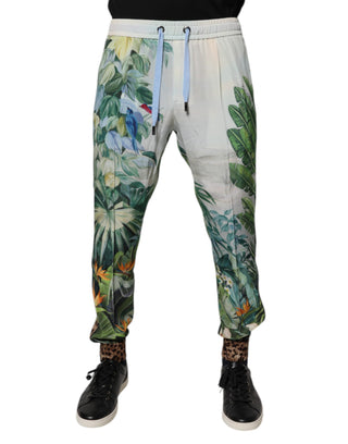 Pantalones Jogger Multicolor con Estampado Tropical