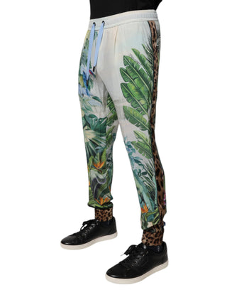 Pantalones Jogger Multicolor con Estampado Tropical