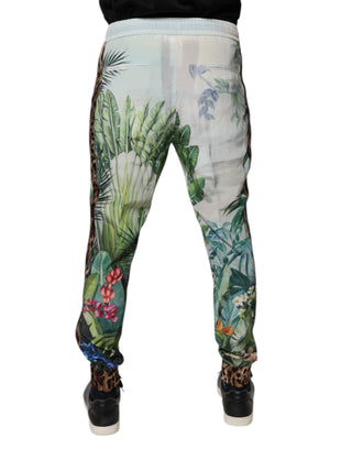 Pantalones Jogger Multicolor con Estampado Tropical