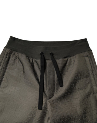Braune Lammleder Herren Sweathose Hose