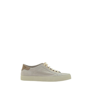 Cream White Leather Sneakers