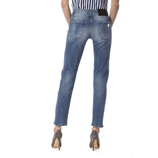 Jeans para mujer de fibras diversas azules