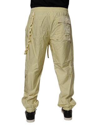 Gelbe Nylon-Cargokette Herren Jogginghose