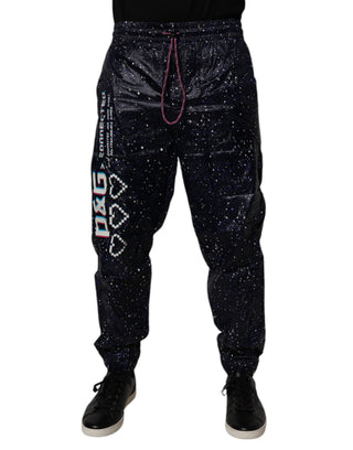 Dunkelblaue DG Game Print Jogginghose aus Baumwolle