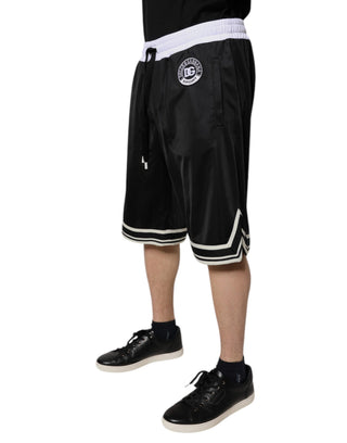 Schwarz Weiß Herren Bermuda Sweatshorts Shorts