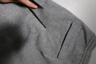 Graue Baumwoll-Cargo-Bermuda-Sweatshorts