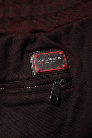 Bordeaux Cotton Bermuda Sweatshorts Shorts