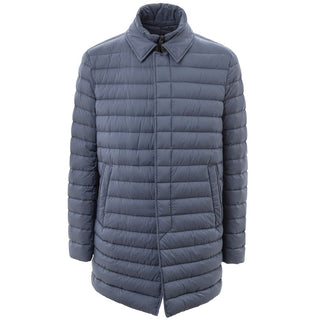 Blauer Polyestermantel