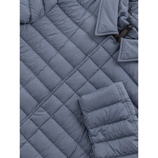 Blauer Polyestermantel
