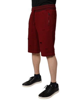 Bordeaux Baumwoll Bermuda Herren Sweatshorts Shorts