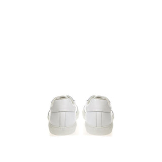 White Leather Low Top Sneakers
