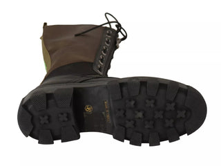 Schwarz Grüne Hohe Kampfstiefel zum Schnüren Militärschuhe