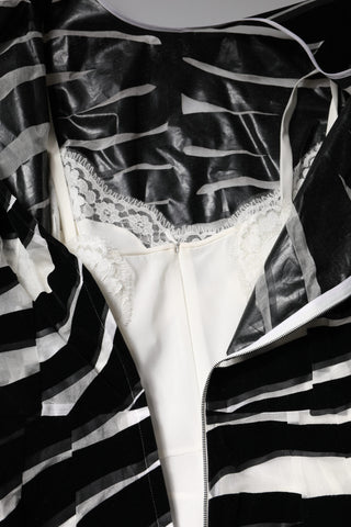 Black White Zebra A-line Sheath Mini Dress