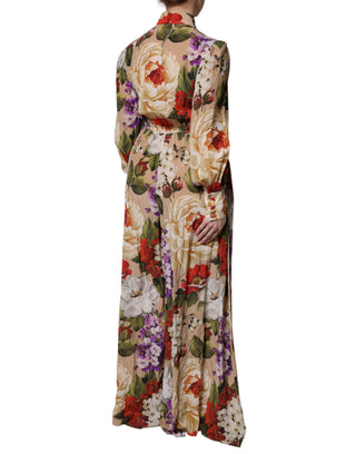 Mehrfarbiger Overall mit weitem Bein und Blumenmuster