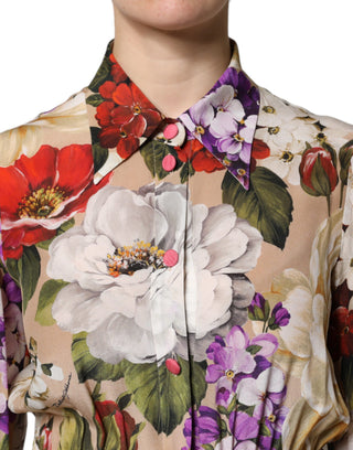 Mehrfarbiger Overall mit weitem Bein und Blumenmuster